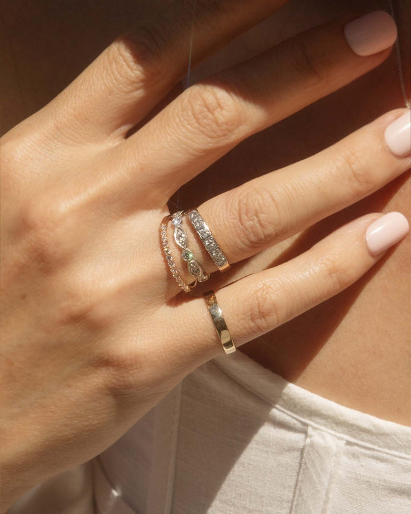 Belle Brilliant Diamond Stacking Ring 18ct Rose Gold Imperial Jewellery 