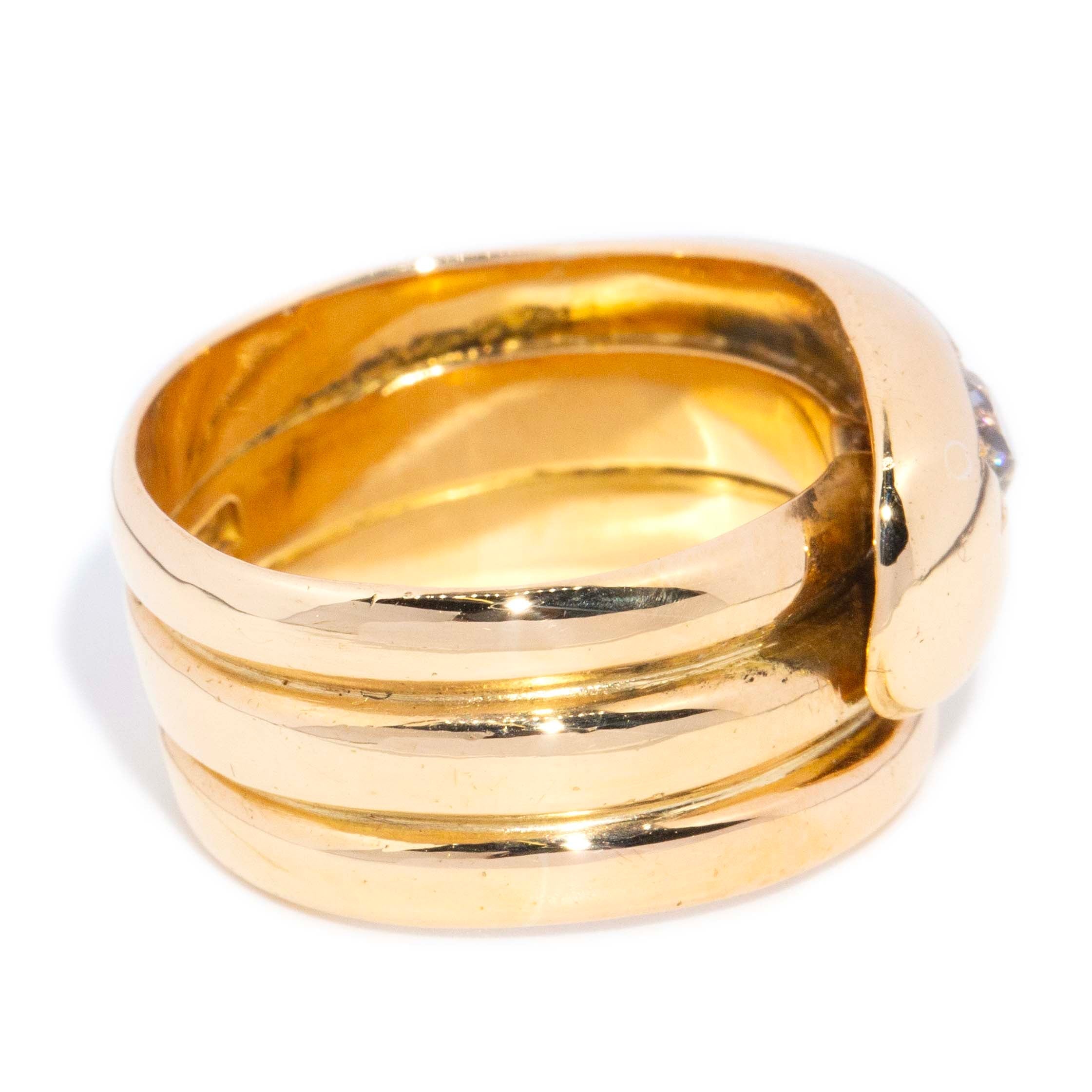 Blaise Edwardian Diamond Coiled Snake Ring 18ct Gold Rings Imperial Jewellery 