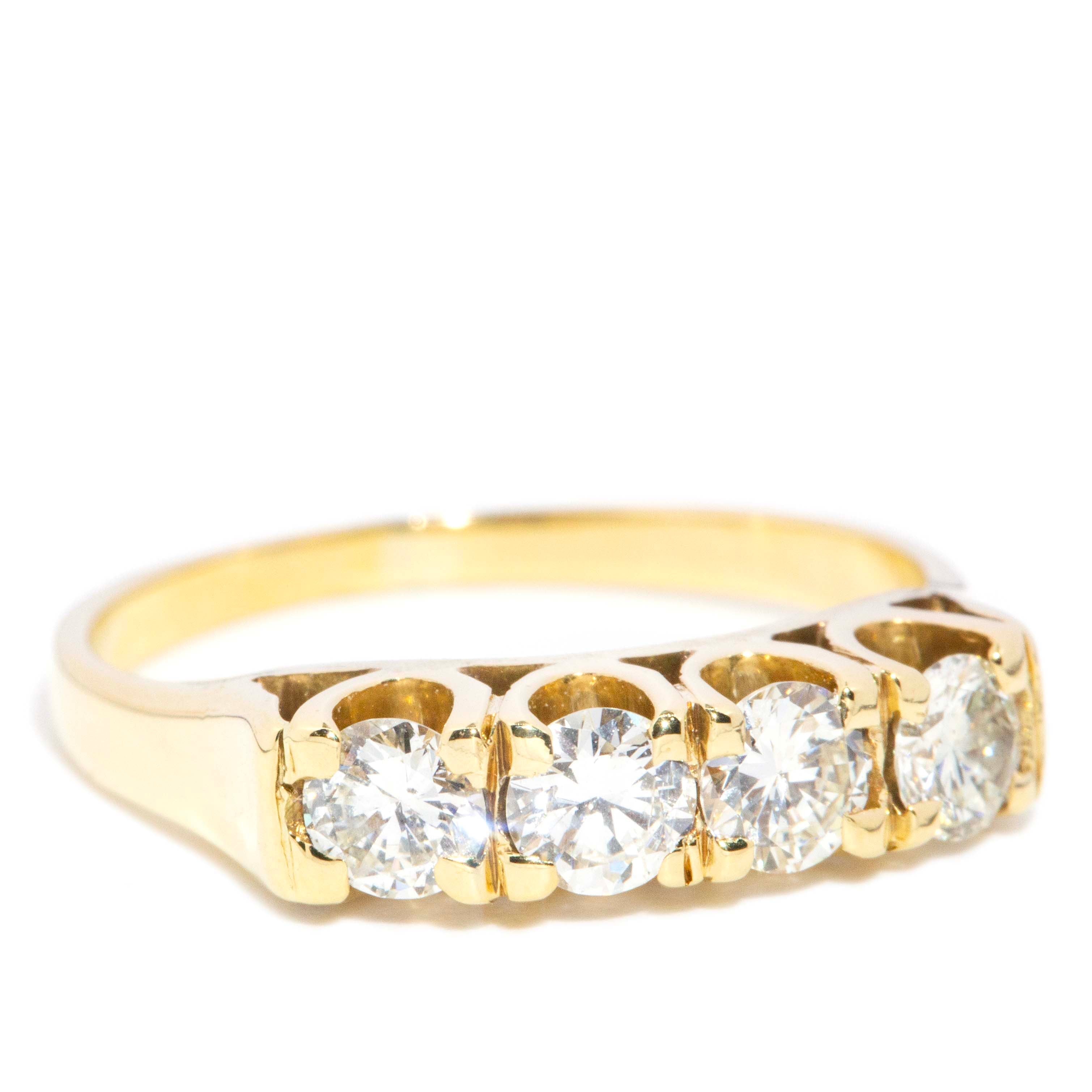 Blanche 1980s Diamond Eternity Ring 18ct Gold Rings Imperial Jewellery 