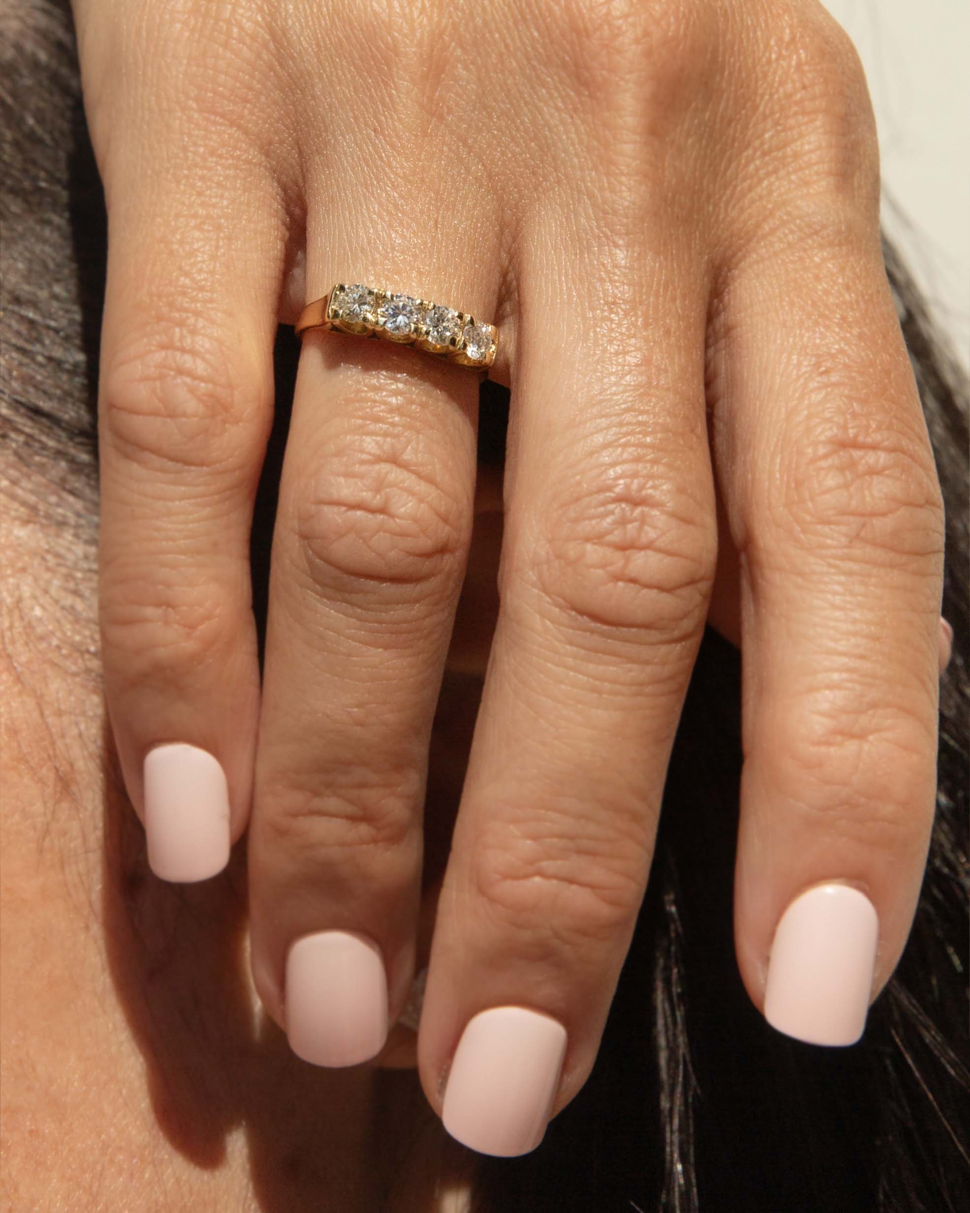 Blanche 1980s Diamond Eternity Ring 18ct Gold Rings Imperial Jewellery 