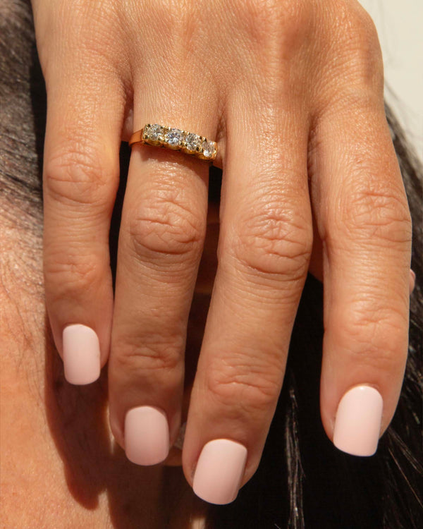 Blanche 1980s Diamond Eternity Ring 18ct Gold Rings Imperial Jewellery 