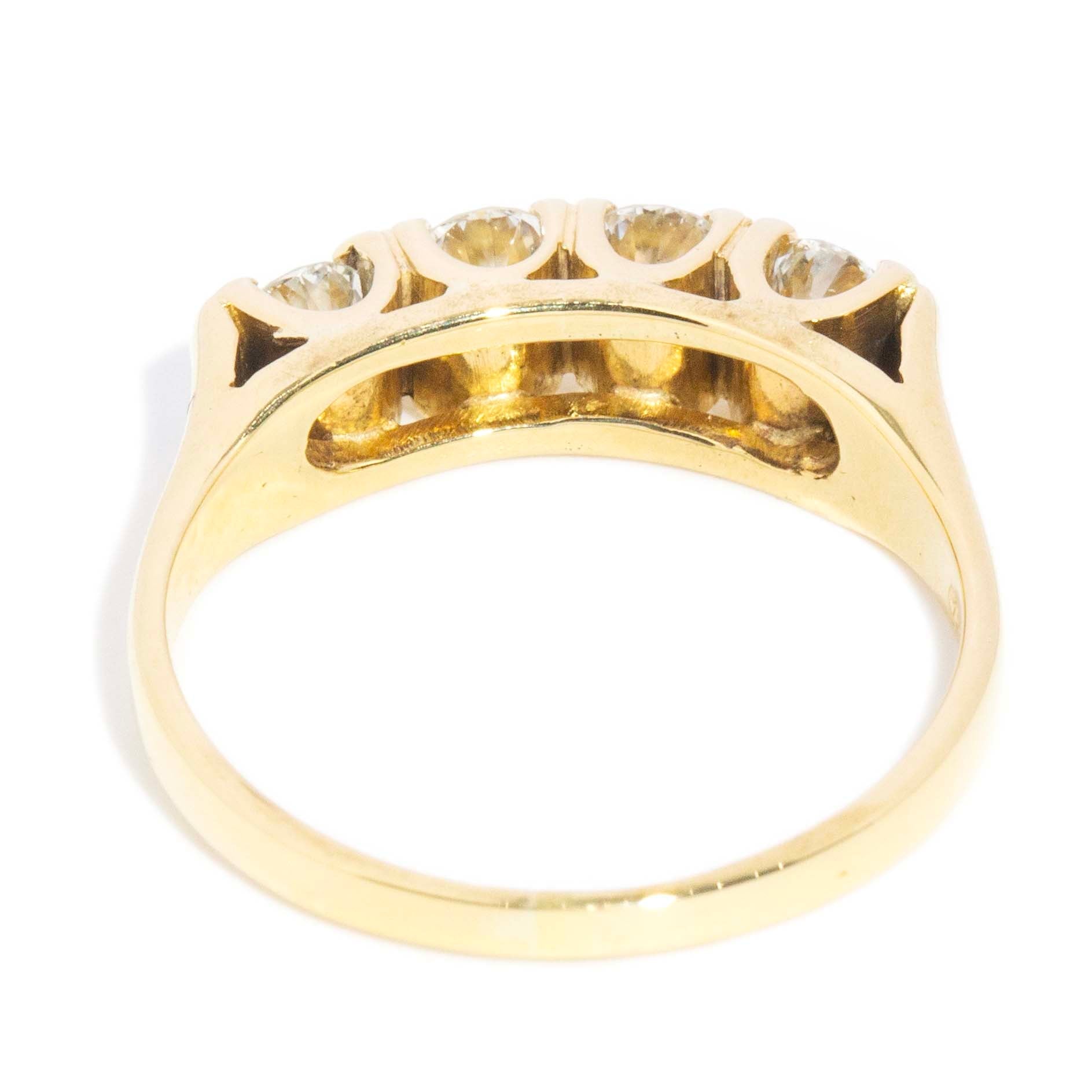 Blanche 1980s Diamond Eternity Ring 18ct Gold Rings Imperial Jewellery 