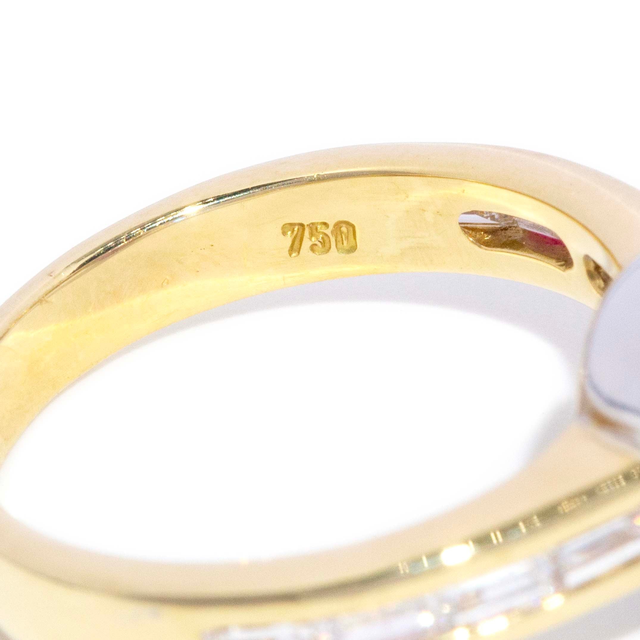 Bonnie Pink Sapphire & Diamond Ring 18ct Gold Rings Imperial Jewellery 