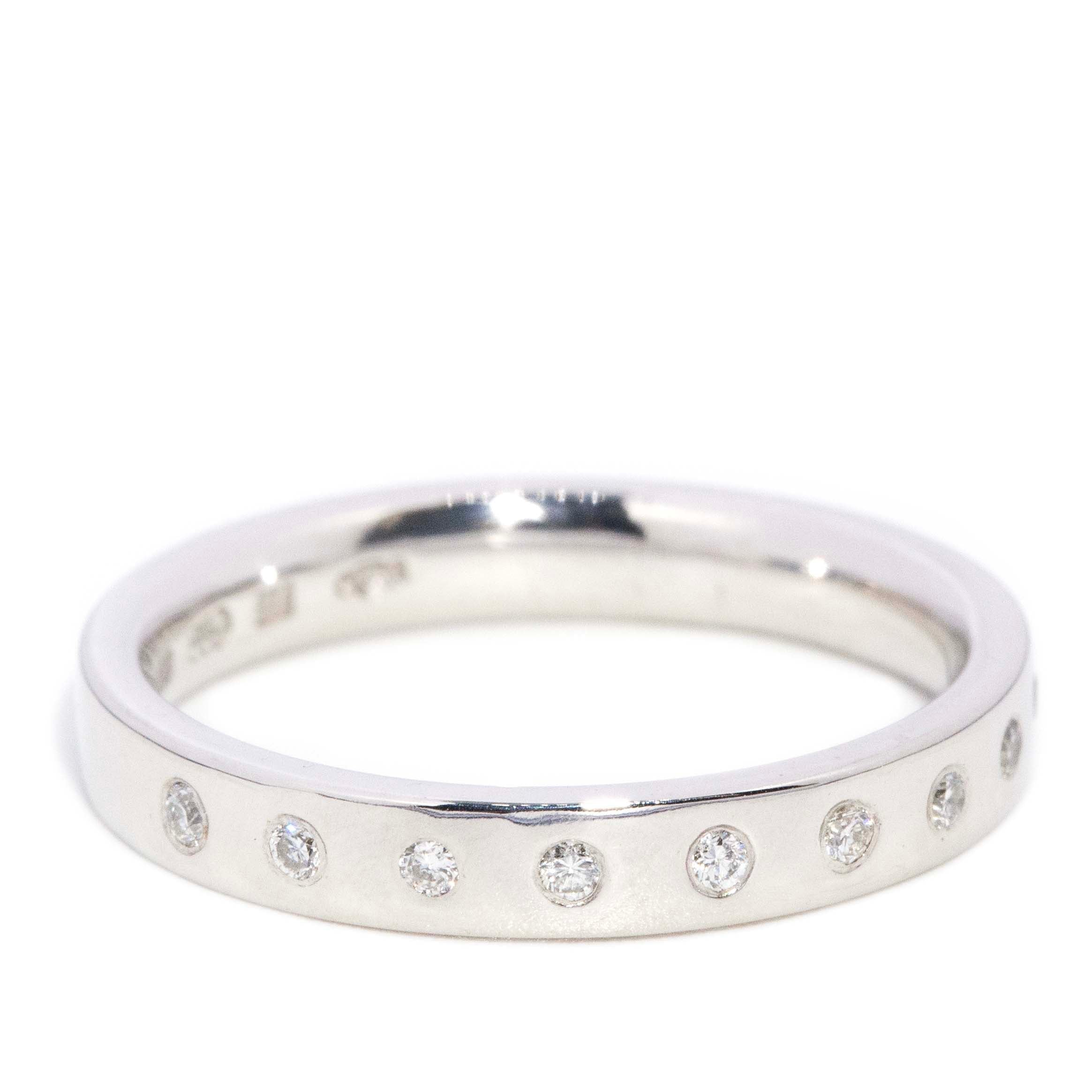 Bree Platinum Hammer Set Diamond Ring Rings Imperial Jewellery 