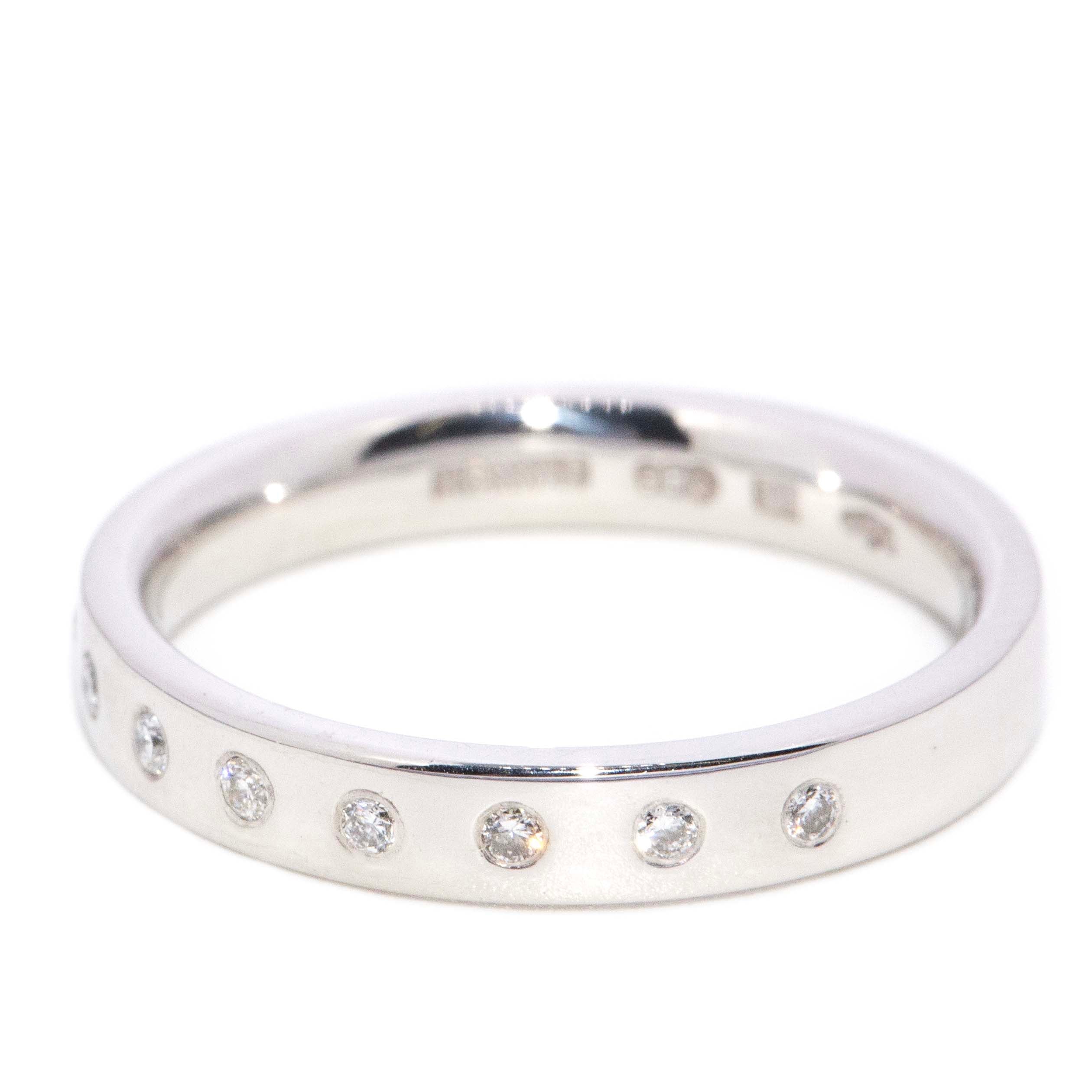 Bree Platinum Hammer Set Diamond Ring Rings Imperial Jewellery 