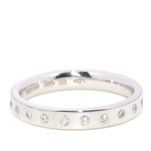 Bree Hammer Set Diamond Platinum Full Eternity Ring
