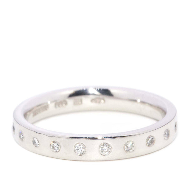 Bree Platinum Hammer Set Diamond Ring Rings Imperial Jewellery 