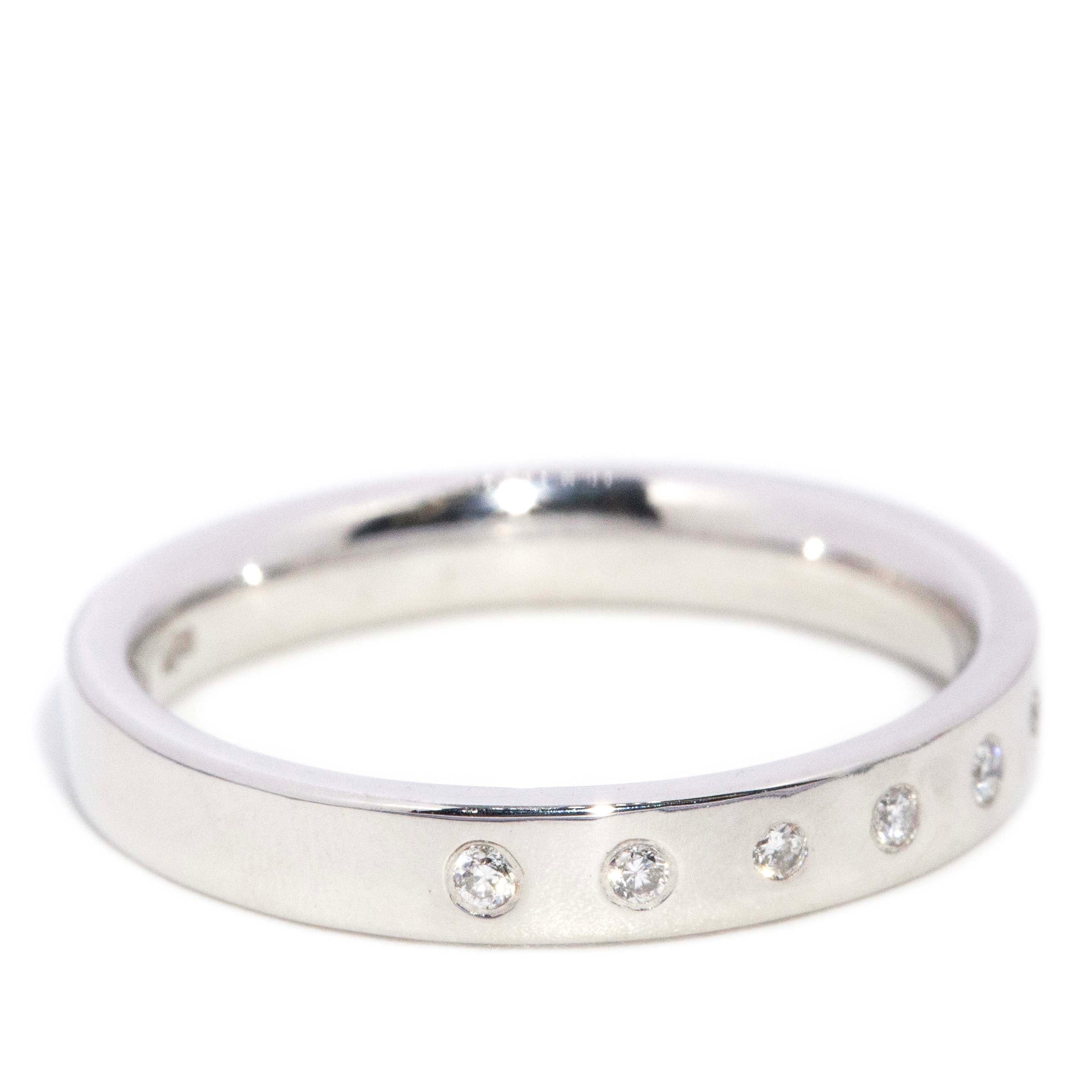 Bree Platinum Hammer Set Diamond Ring Rings Imperial Jewellery 