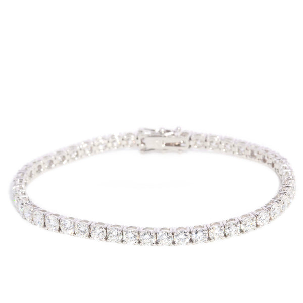 Brianna Contemporary 8.25ct Brilliant Diamond Tennis Bracelet 18ct White Gold Bracelets/Bangles Imperial Jewellery 