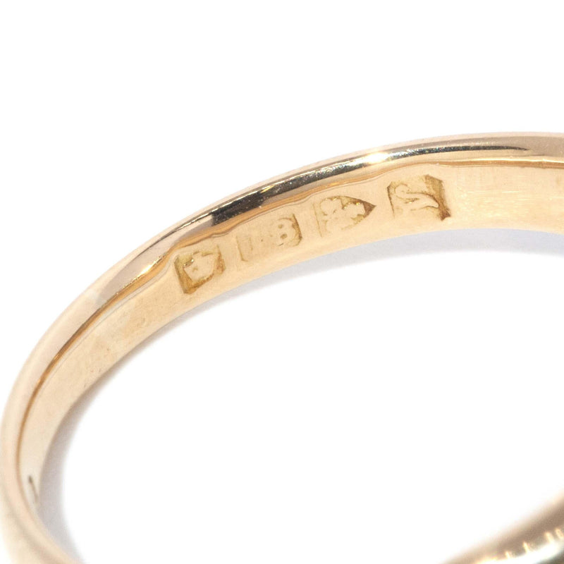 Antique 1921 Oval Signet Ring 18 Carat Yellow Gold