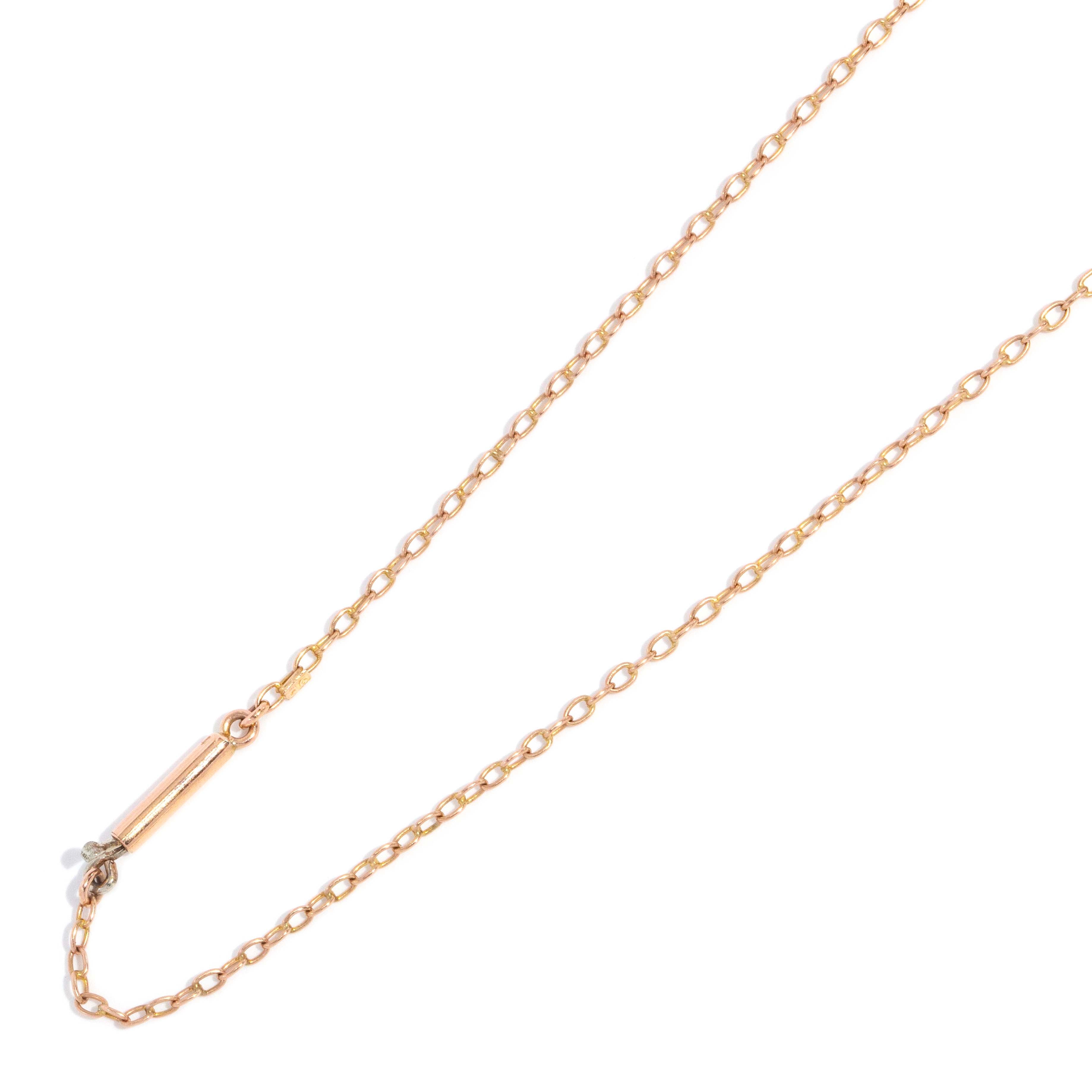 Caitlin Antique Citrine & Seed Pearl Necklace 9ct Rose Gold Pendants/Necklaces Imperial Jewellery 