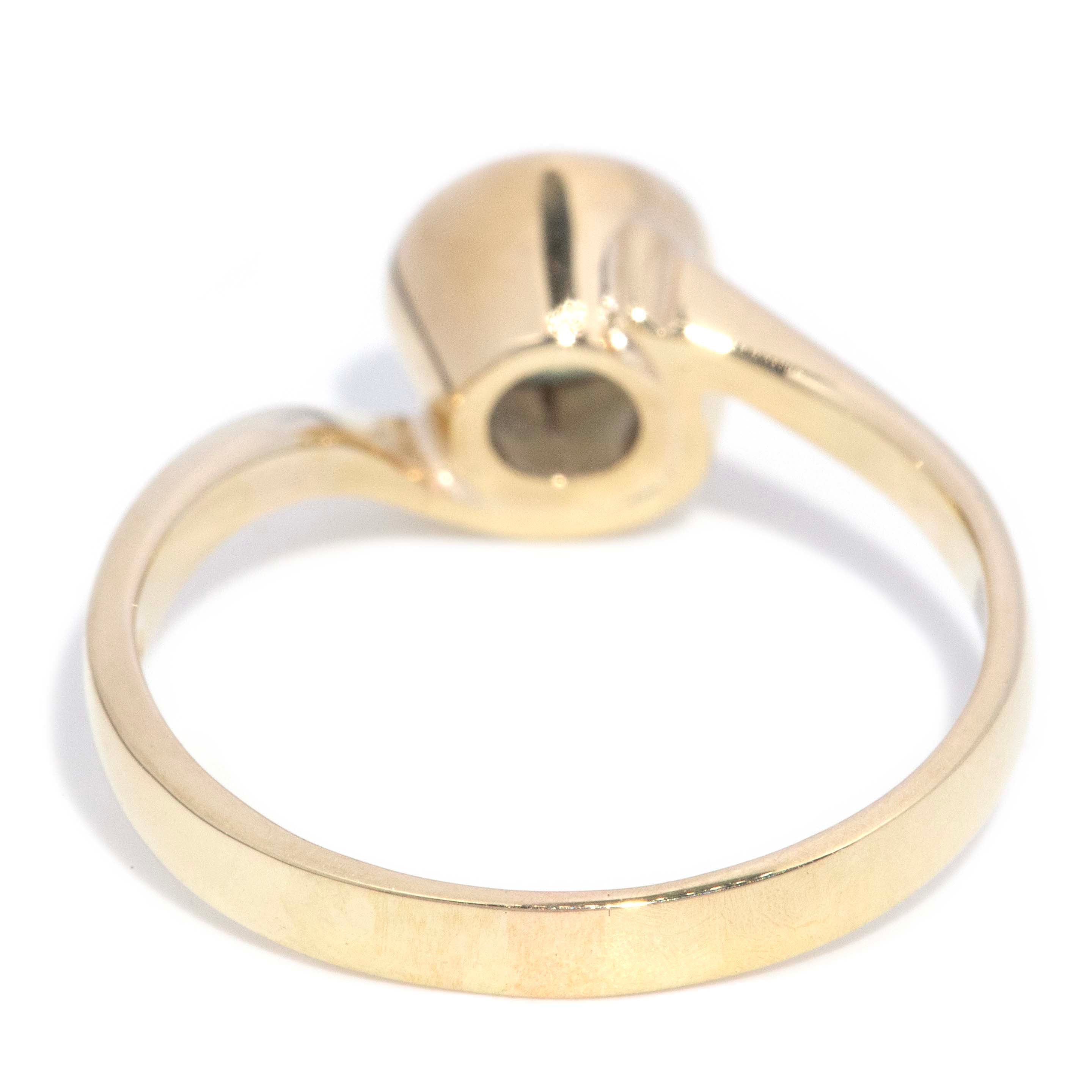 Calliope Rubover Sapphire Bypass Ring 9ct Gold Rings Imperial Jewellery 