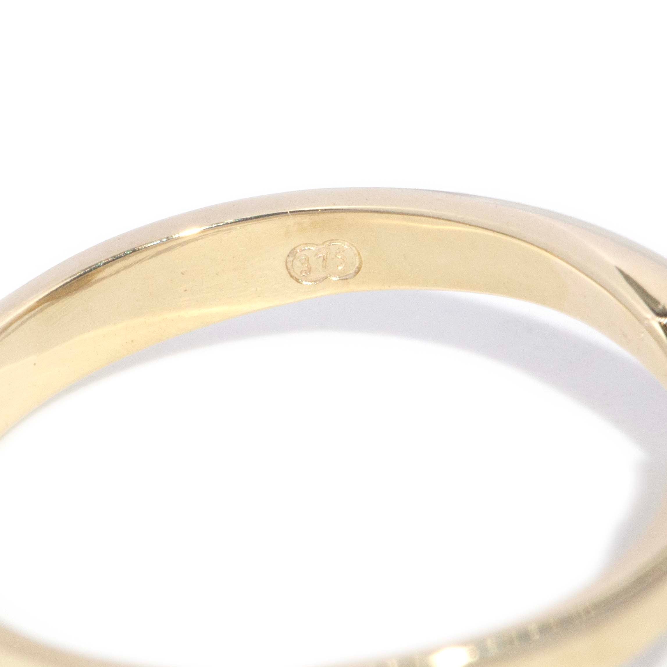 Calliope Rubover Sapphire Bypass Ring 9ct Gold Rings Imperial Jewellery 