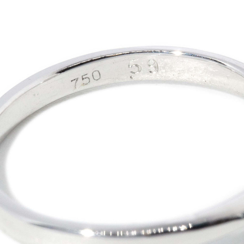 Contemporary Brilliant Diamond Solitaire Ring 18 Carat White Gold