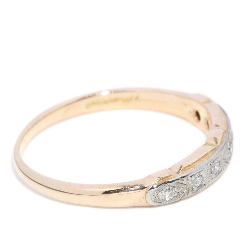 Vintage Circa 1960s Diamond Half Eternity Ring 18 Carat Gold
