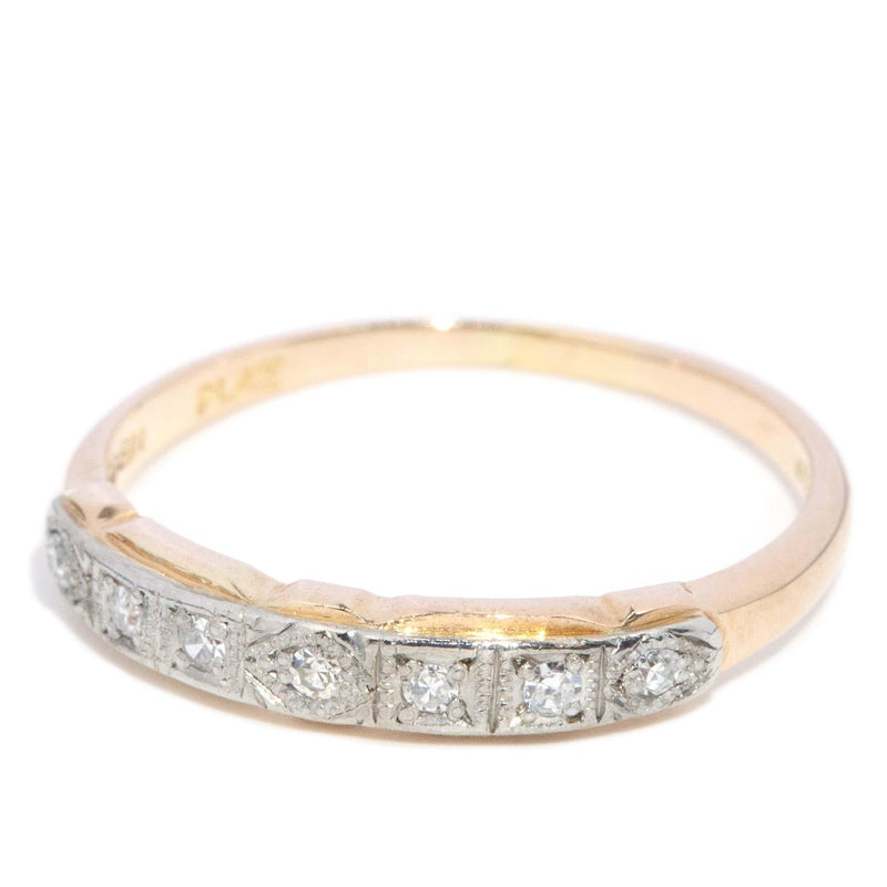 Vintage Circa 1960s Diamond Half Eternity Ring 18 Carat Gold