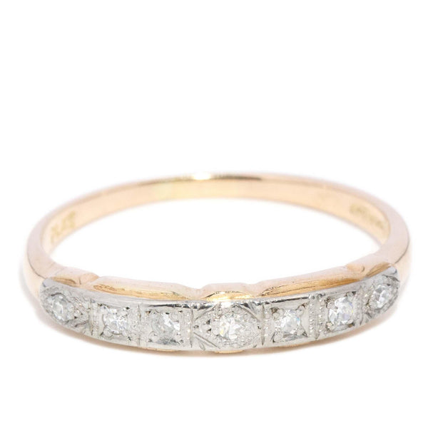 Vintage Circa 1960s Diamond Half Eternity Ring 18 Carat Gold