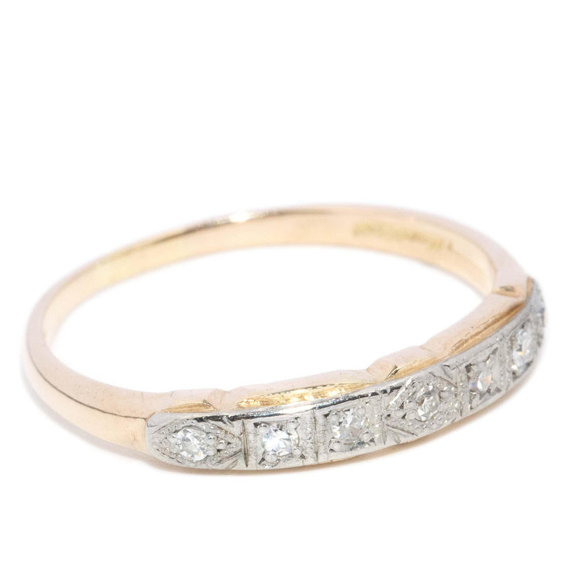 Vintage Circa 1960s Diamond Half Eternity Ring 18 Carat Gold