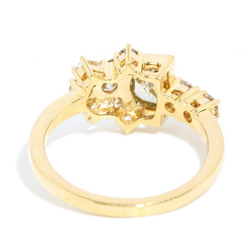 Carmel Half Moon Cut Diamond Ring 18ct