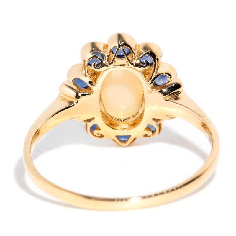 Carole Australian Opal & Blue Sapphire 9 Carat Gold Ring* DRAFT Rings Imperial Jewellery 