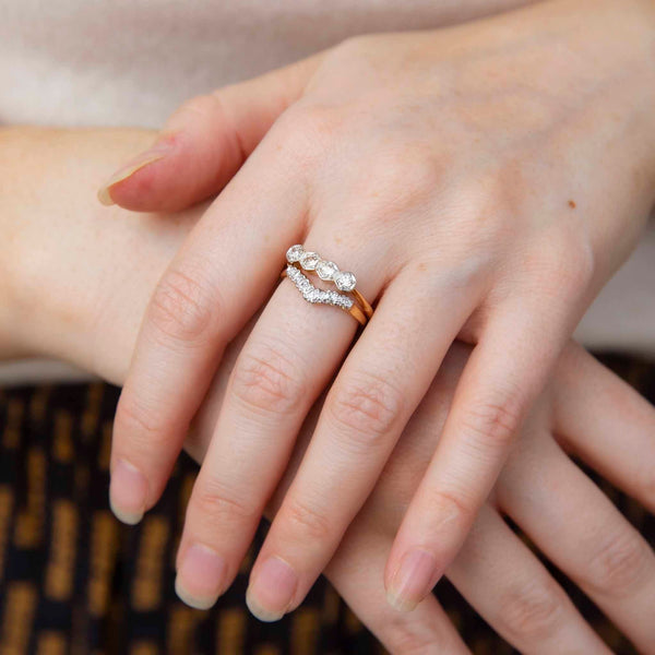 Carys 1950s Old Cut Diamond Ring 18ct & Platinum Rings Imperial Jewellery 