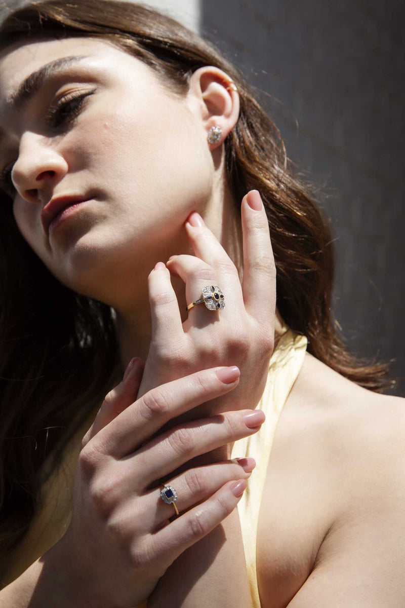 Celeste Aquamarine & Diamond Earrings 9 Carat Gold* DRAFT Rings Imperial Jewellery 