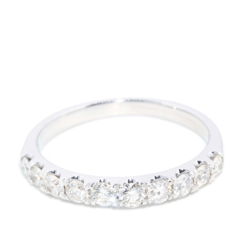 Contemporary Diamond Eternity Ring 18 Carat White Gold