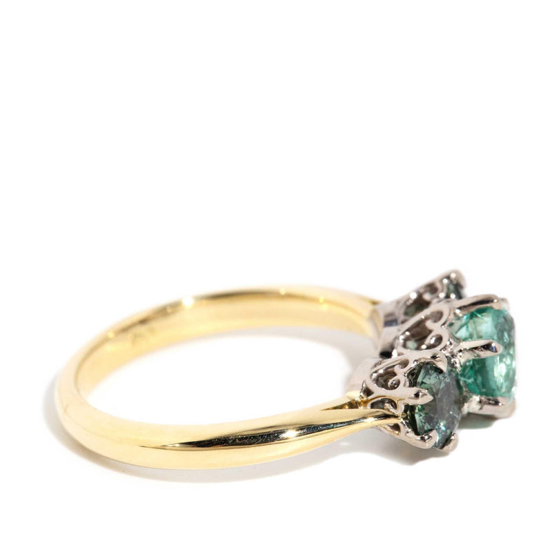 Charelle 0.95ct Emerald & 1.07ct Sapphire Ring 18ct