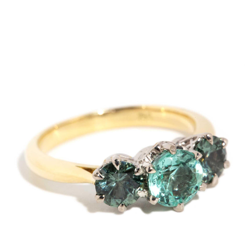 Charelle 0.95ct Emerald & 1.07ct Sapphire Ring 18ct