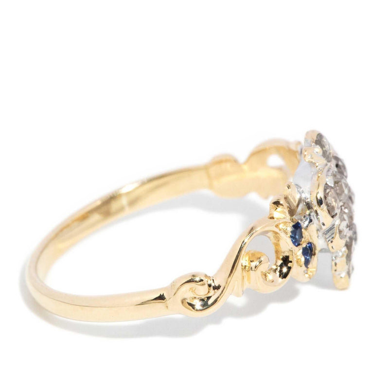 Charlie 1920s Sapphire & Diamond Ring 15ct Gold