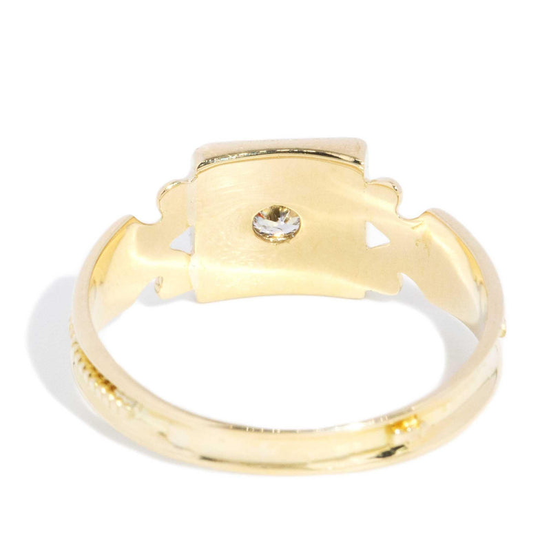 Charlotte 1940s Star Set Diamond Ring 15ct Gold
