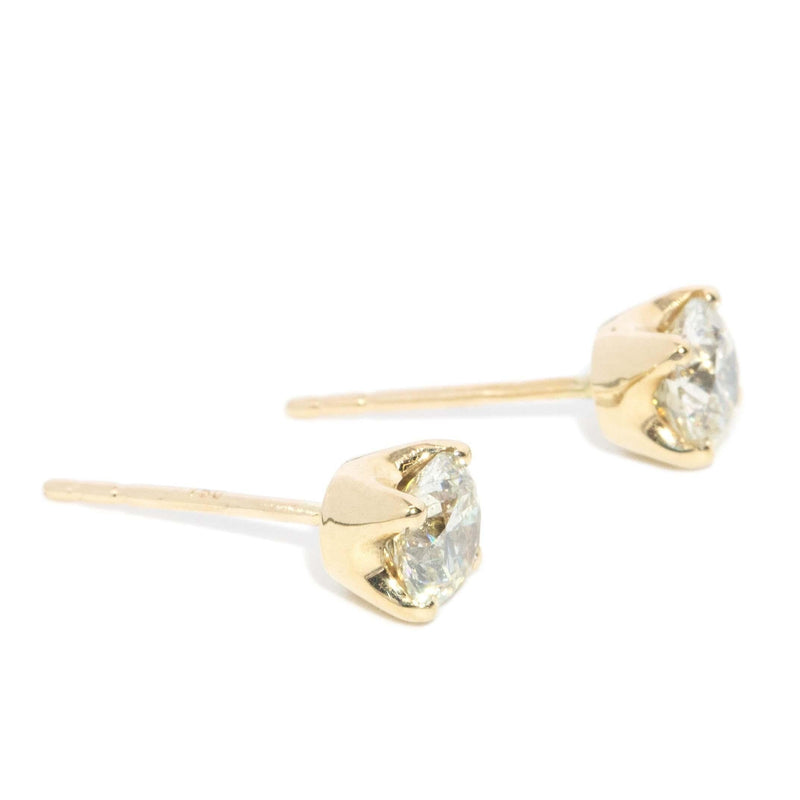 Contemporary Brilliant Diamond Studs 18 Carat Gold