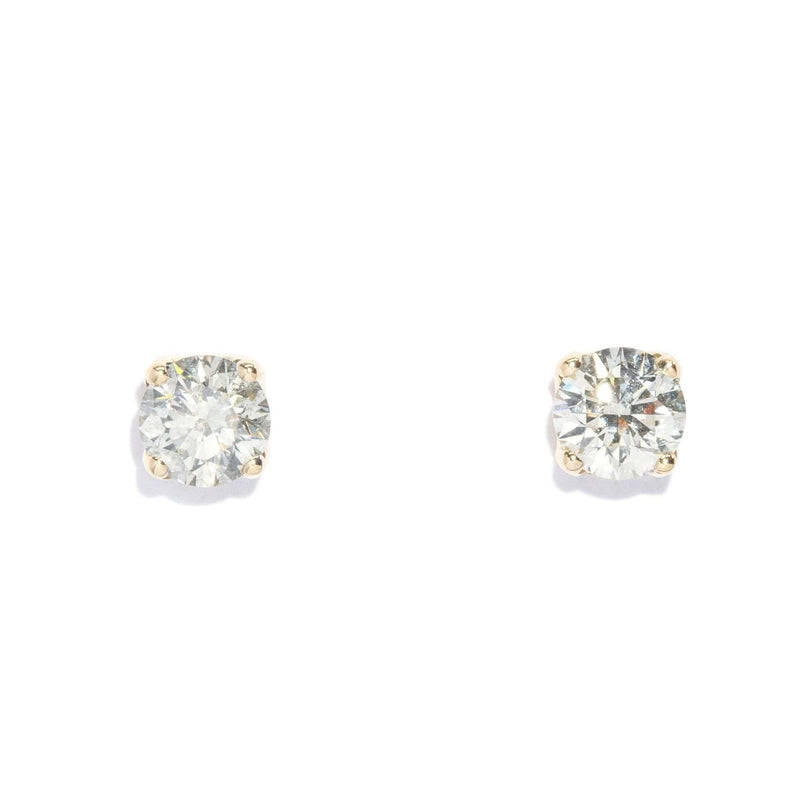 Contemporary Brilliant Diamond Studs 18 Carat Gold