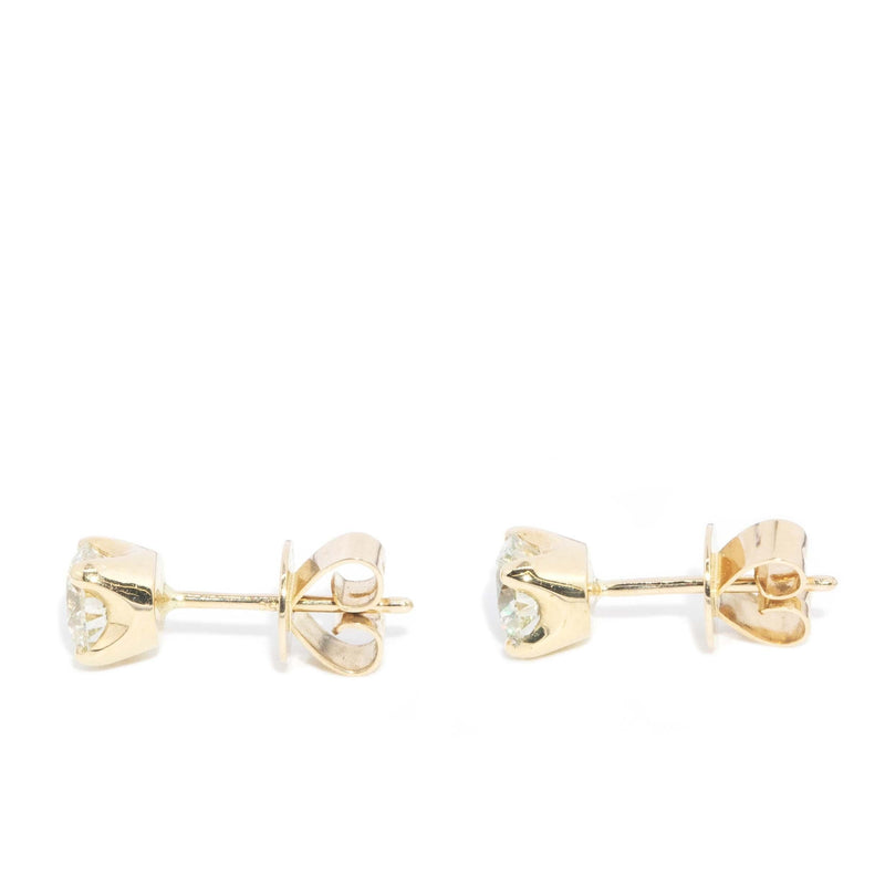 Contemporary Brilliant Diamond Studs 18 Carat Gold