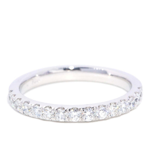 Clara Brilliant Diamond Half Eternity Ring 18K White Gold