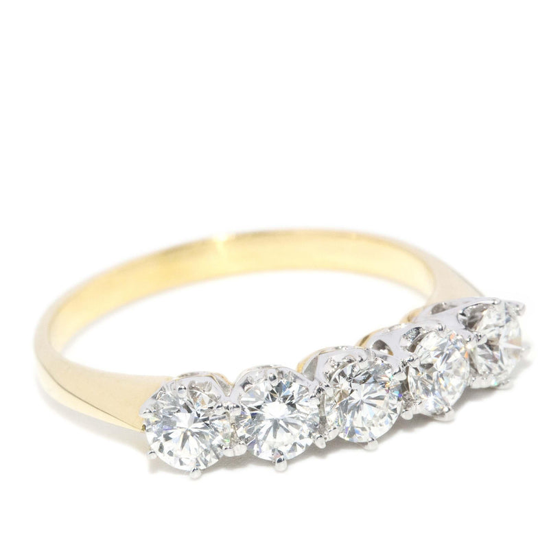 Vintage Circa 1990s Diamond Eternity Ring 18 Carat Gold