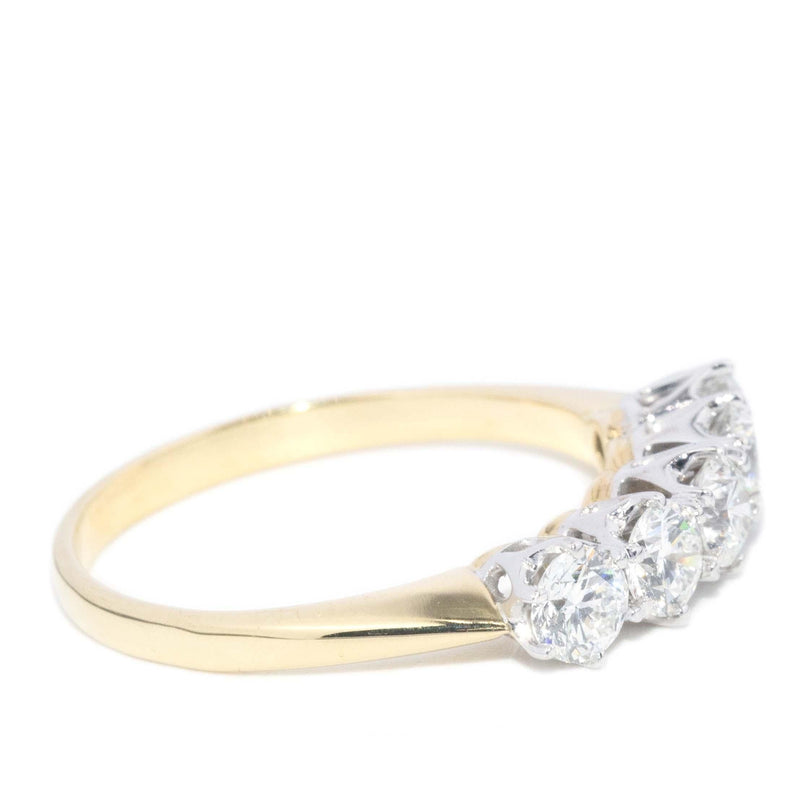 Vintage Circa 1990s Diamond Eternity Ring 18 Carat Gold