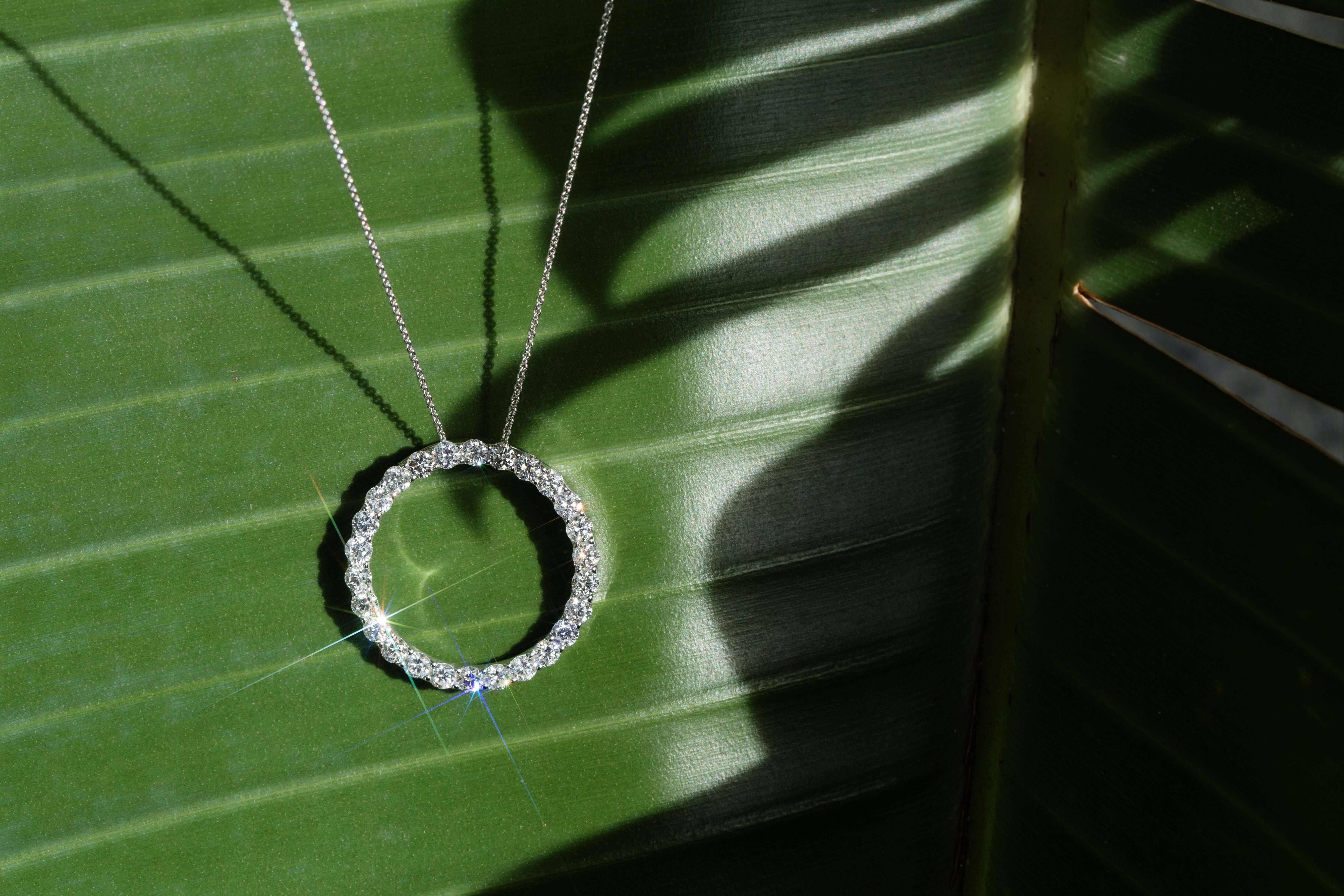 Clarissa Diamond Halo Pendant 18ct White Gold Pendants/Necklaces Imperial Jewellery 
