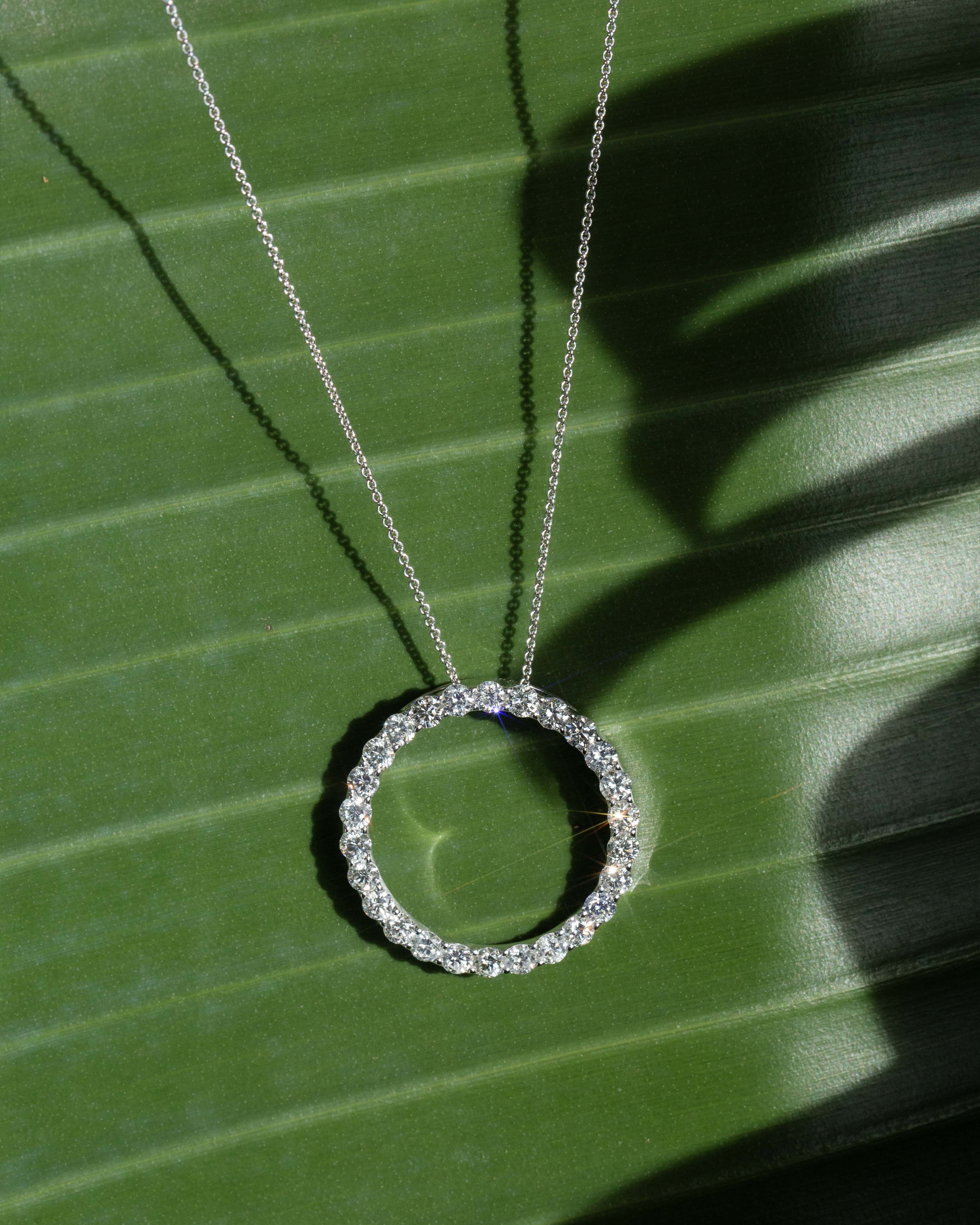 Clarissa Diamond Halo Pendant 18ct White Gold Pendants/Necklaces Imperial Jewellery 