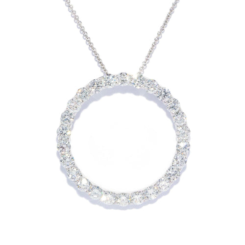 Clarissa Diamond Open Halo Pendant 18K White Gold