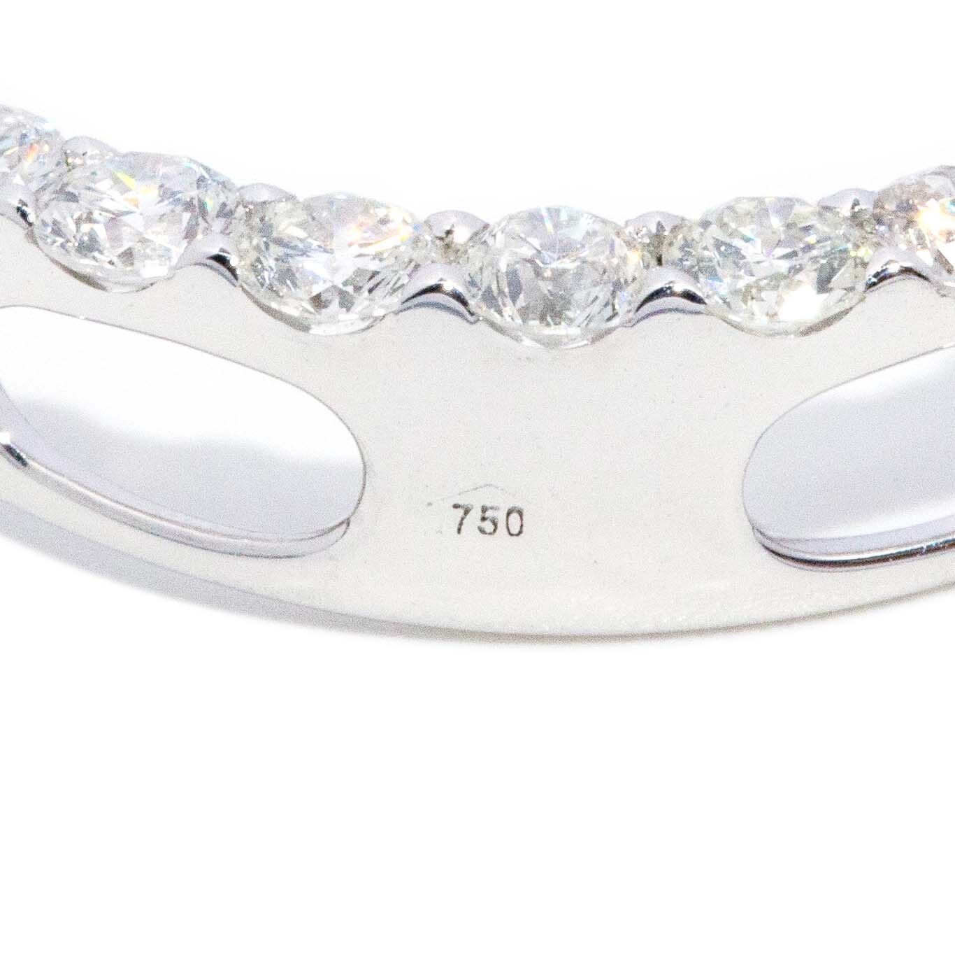 Clarissa Diamond Halo Pendant 18ct White Gold Pendants/Necklaces Imperial Jewellery 