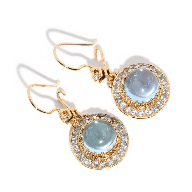 Cleo Blue Topaz Cluster Drop Earrings 9ct Gold* DRAFT Earrings Imperial Jewellery 