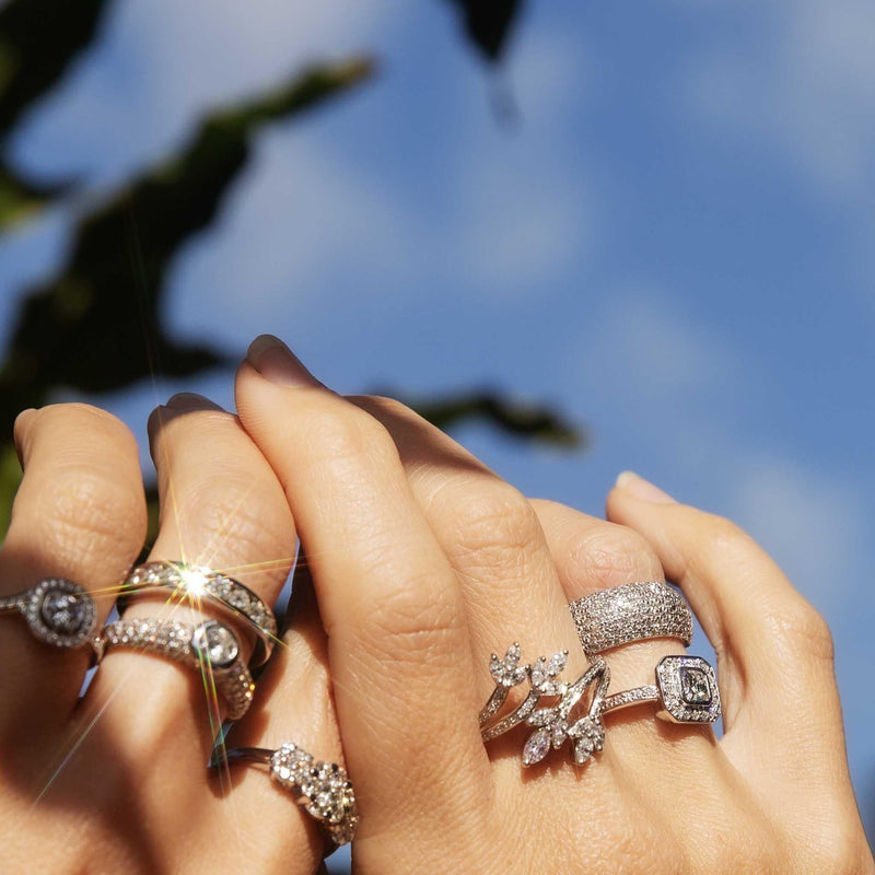 Coco Diamond Dome Cluster Ring 18ct Gold
