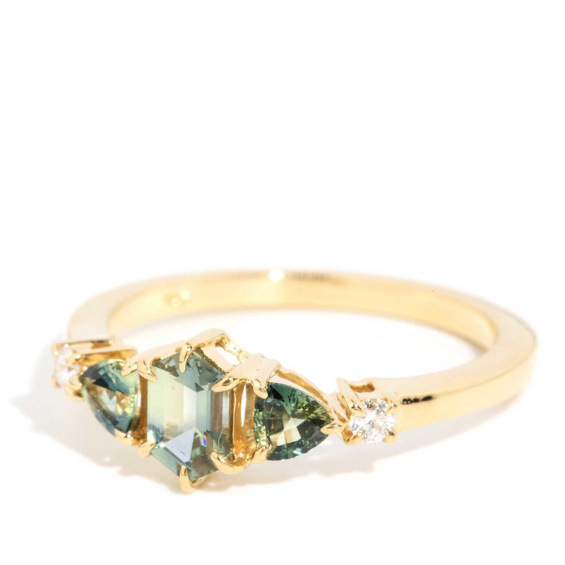 Constance Green Sapphire & Diamond Ring 18ct Gold