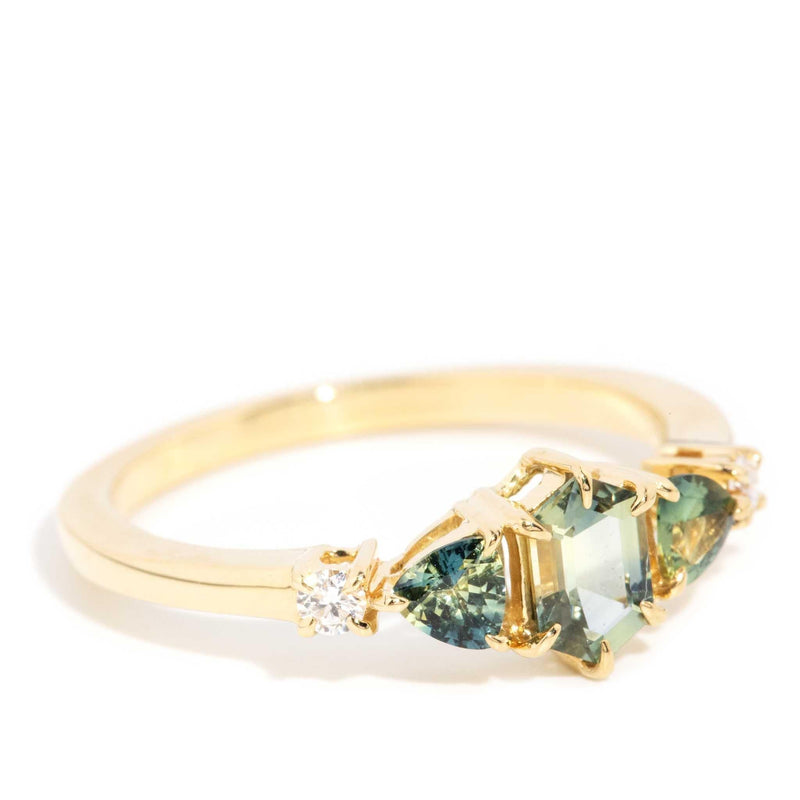 Constance Green Sapphire & Diamond Ring 18ct Gold