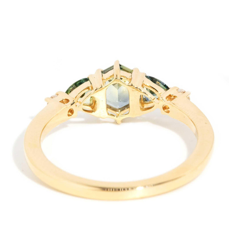 Constance Green Sapphire & Diamond Ring 18ct Gold