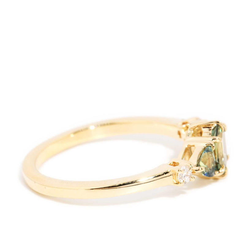 Constance Green Sapphire & Diamond Ring 18ct Gold