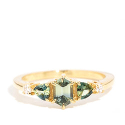 Constance Green Sapphire & Diamond Ring 18ct Gold