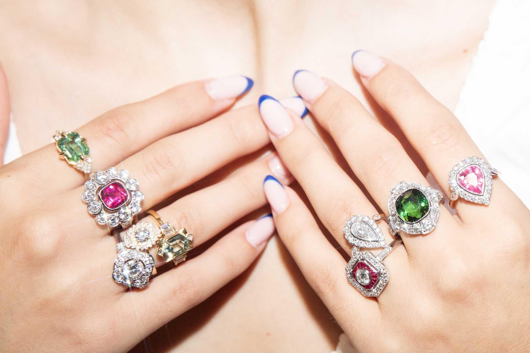 Jackie 0.73 Carat Diamond Starburst Halo Ring 18ct Gold