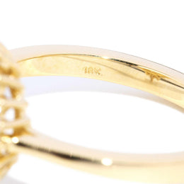 Jackie 0.73 Carat Diamond Starburst Halo Ring 18ct Gold